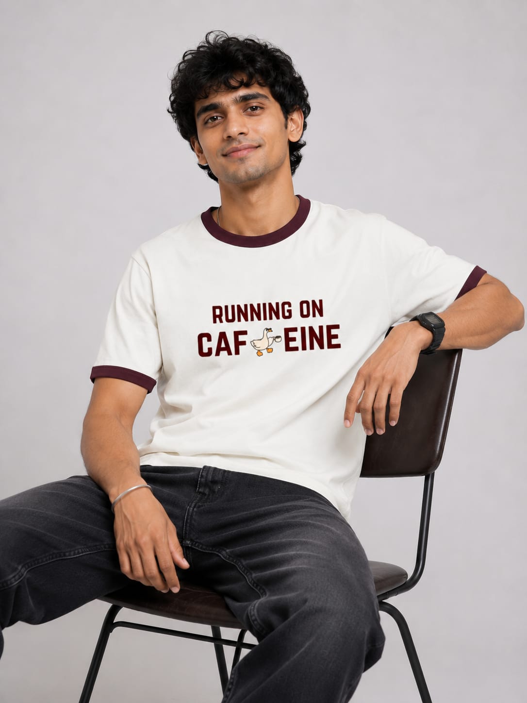 Running on Caffeine Men's Ringer T-Shirt
