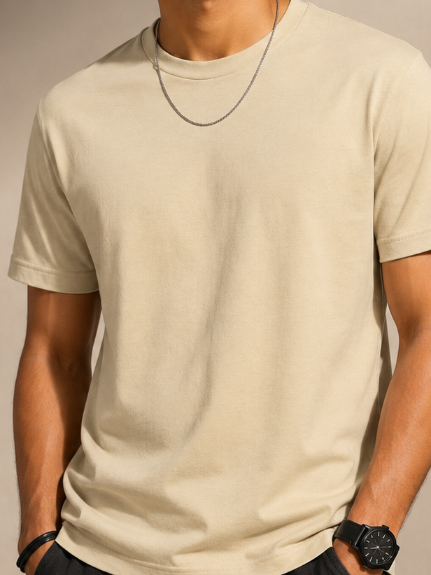 Beige Men's Supima T-Shirt