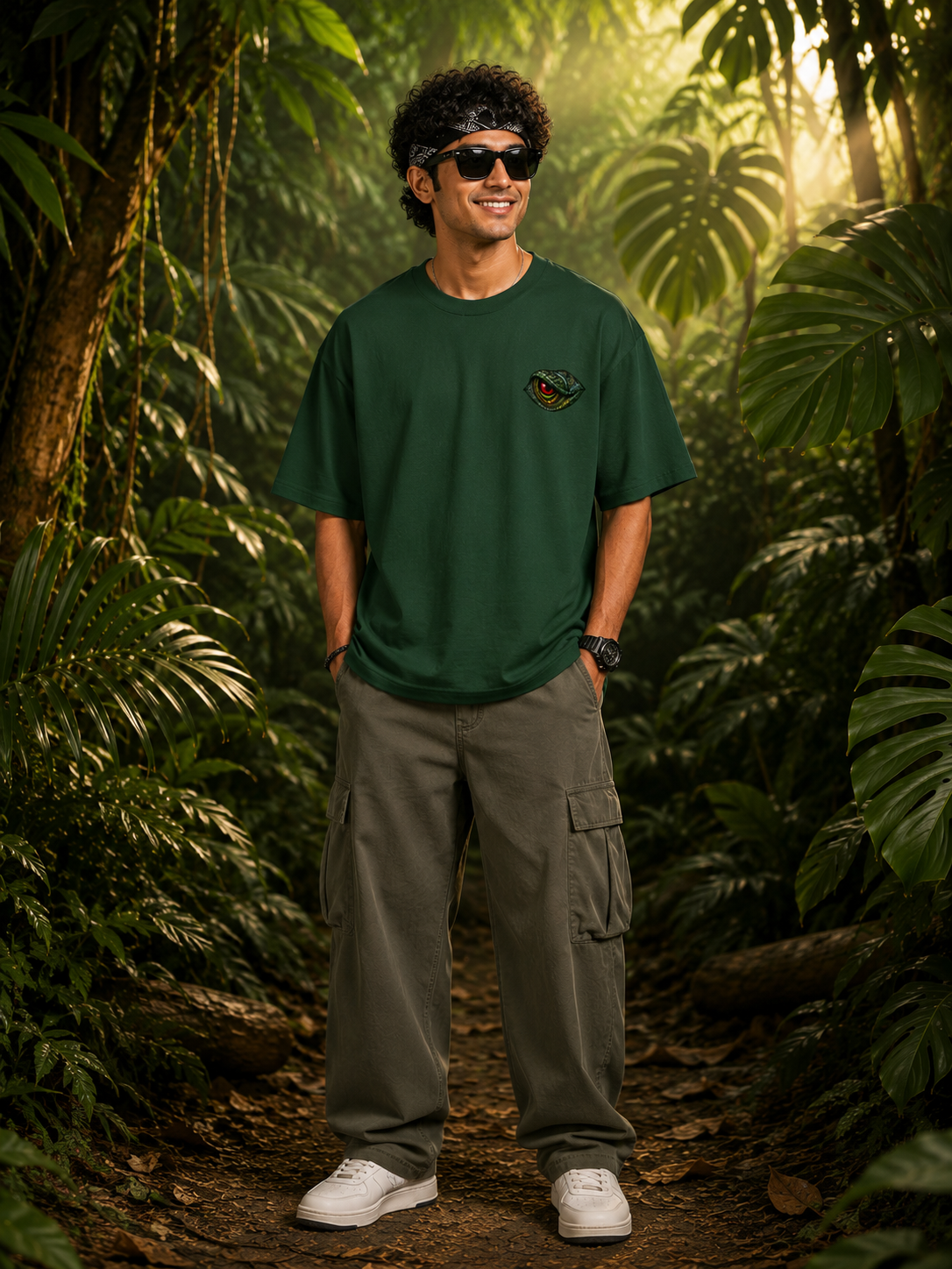 Forest Monster Men's Oversized T-Shirt