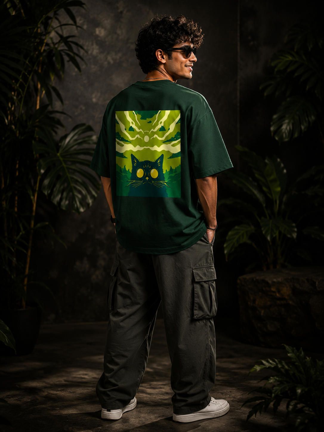 Wild Cat Men's Oversized T-Shirt