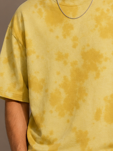 Cheese Tie Dye Men's Oversized T-Shirt