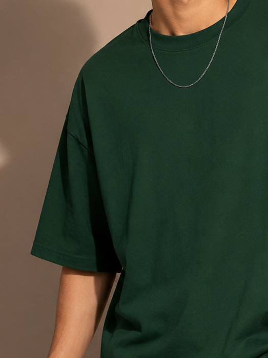 Bottle Green Men's Oversized Tee