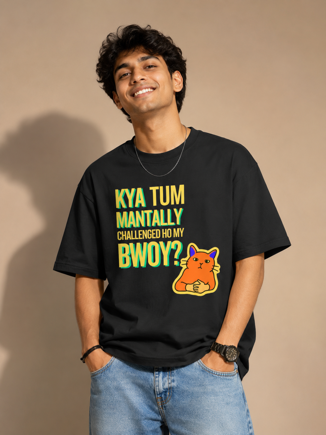 Mantal Bwoy Men's Oversized T-Shirt